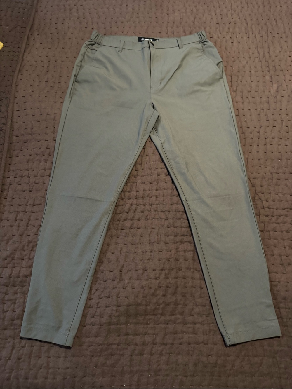 Cuts Clothing Olive Green Slim Stretch Chinos